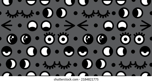 Augen-Vektorhintergrund. Nahtloses Muster. Vektorgrafik. 