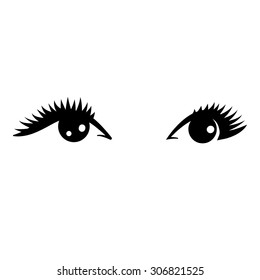 Eyes. Ink drawing.