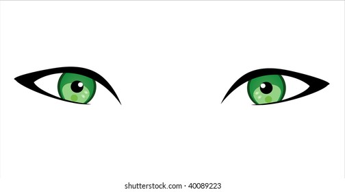 Eyes isolated in white background.