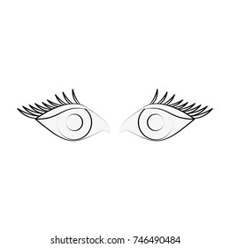 eyes with lashes icon image 