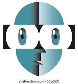 eyes in lens