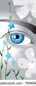 eyes like forget me not