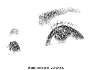 eyes in line