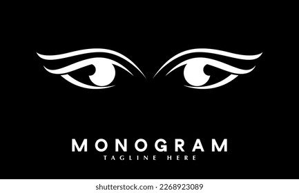 Eyes Logo abstract monogram vector template