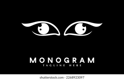 Eyes Logo abstract monogram vector template