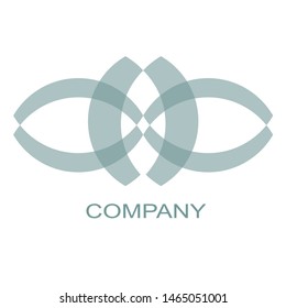 eyes logo. concept of transparency logo with text. Gray.