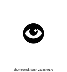 eyes logo design.eye  icon has used in o letter logo design.