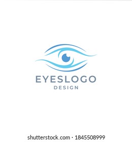 Eyes logo design with modern and luxuries concept