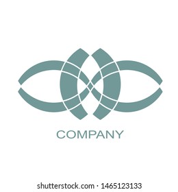 eyes logo. solid color monochrome logo concept. gray.
