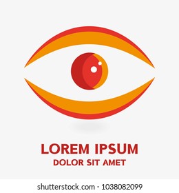 Eyes logo . Vector illustration isolated on background . 
