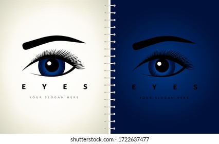 Eyes logo vector. Ophthalmologic clinic design.