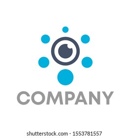 eyes logo vector sign template design
