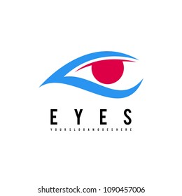 Eyes logo vector. Eyes logo template