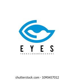 Eyes logo vector. Eyes logo template