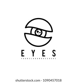 Eyes logo vector. Eyes logo template