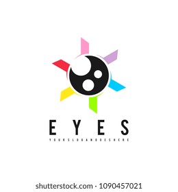 Eyes logo vector. Eyes logo template