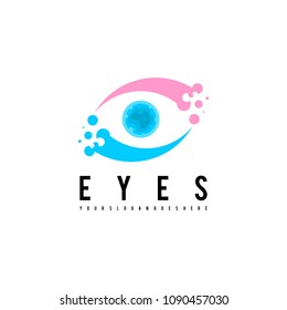 Eyes logo vector. Eyes logo template