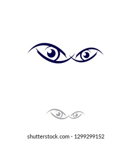 Eyes Logo vector template circle vision Logotype concept. Optic and eye lens design vector. Minimalistic logo for eye. Isolated vector illustration. Vector illustration EPS.8 EPS.10