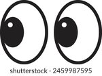 Eyes look icon . Sideways glance icon . Two eyes emoji vector isolated on white background 