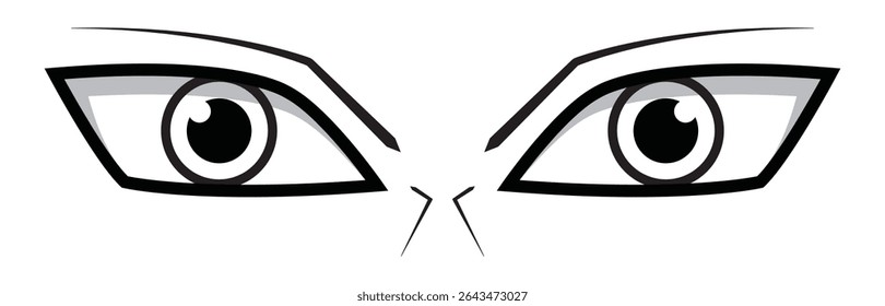 Icono de la mirada de los ojos, Ilustración vectorial