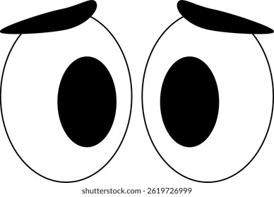 Eyes looking a head with sadly eyes Illustrations design 