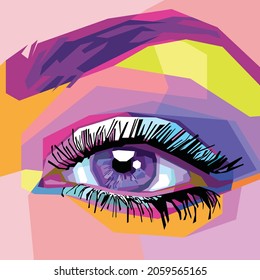 Eyes made into the WPAP art style look very suitable to be used as displays, posters, murals, screened on clothes, bags and so on.