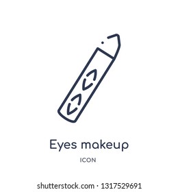 eyes makeup pencils icon from tools and utensils outline collection. Thin line eyes makeup pencils icon isolated on white background.