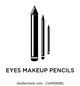 Eyes makeup pencils icon vector isolated on white background for your web and mobile app design, Eyes makeup pencils logo concept