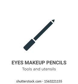 Eyes makeup pencils vector icon on white background. Flat vector eyes makeup pencils icon symbol sign from modern tools and utensils collection for mobile concept and web apps design.