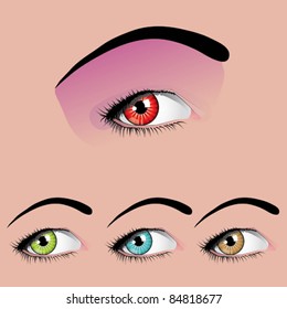 Eyes - the mirror of the soul.EPS 10