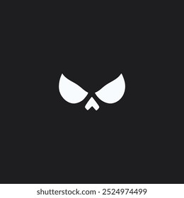 eyes and nose skull logo vector illustration template design