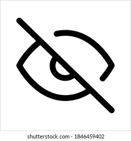 Eyes, off, outline Vector icon