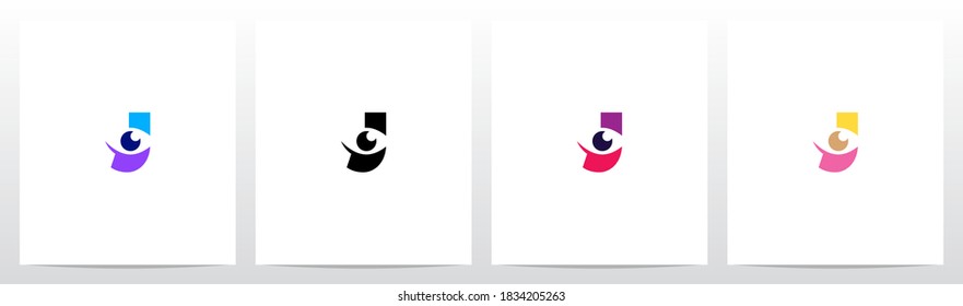 Eyes On Letter Logo Design J