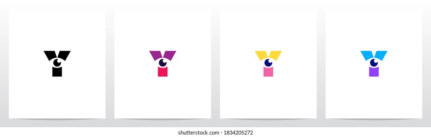 Eyes On Letter Logo Design Y