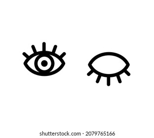 Eyes on a white background. Eye symbol. Vector illustration.