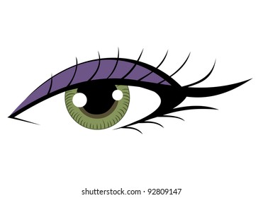 Eyes on a white background. vector