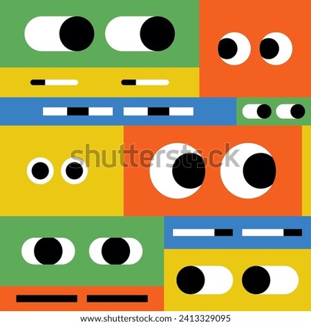 Eyes pattern geometric seamless background watching wallpaper