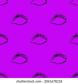 patrón de ojos. Patrón de ojos de dibujos psicodélicos. Patrón vectorial sin fisuras con los ojos. Patrón sin fisuras psicodélicas. Lluvias coloridas dibujadas a mano en dibujos animados