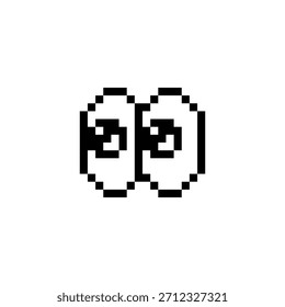 Icono del pixel de los ojos, aplicación del diseño. 8 bits. Video Juego sprite. Activos de juego. Ilustración vectorial abstracta aislada. 