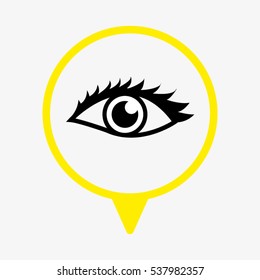 eyes, pointer, icon, vector illustration EPS 10