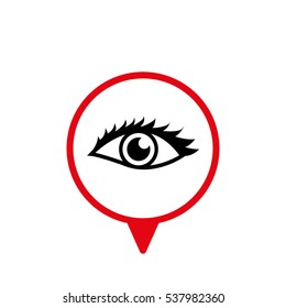 eyes, pointer, icon, vector illustration EPS 10