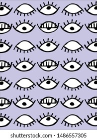 Eyes Print, Purple Background Design