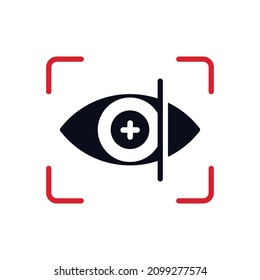 Escaneo de ojos, icono, vector, ilustración.