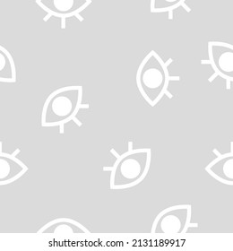 Eyes seamless pattern for printing clothes, textiles. Vector beauty illustration with female abstract random eyes. Hipster modern background