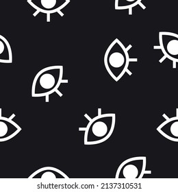 Eyes seamless pattern for printing clothes, textiles. Vector beauty illustration with female abstract random eyes. Hipster modern background