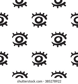 Eyes seamless pattern vector illustration