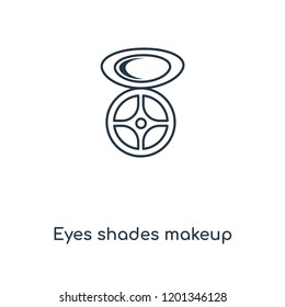 Eyes shades makeup concept line icon. Linear Eyes shades makeup concept outline symbol design. This simple element illustration can be used for web and mobile UI/UX.