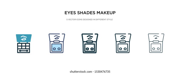 eyes shades makeup icon in different style vector illustration. two colored and black eyes shades makeup vector icons designed in filled, outline, line and stroke style can be used for web, mobile,