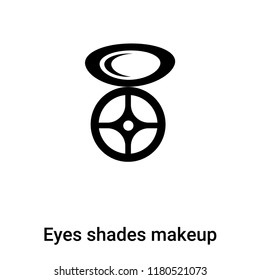 Eyes shades makeup icon  vector isolated on white background, logo concept of Eyes shades makeup  sign on transparent background, filled black symbol