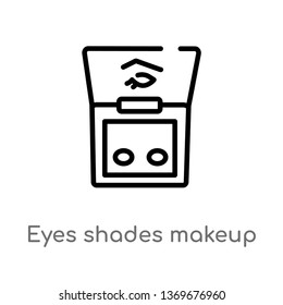 eyes shades makeup vector line icon. Simple element illustration. eyes shades makeup outline icon from woman clothing concept. Can be used for web and mobile